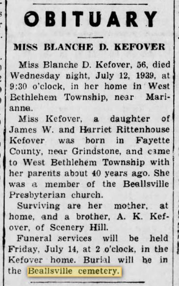 Blanche Kefover